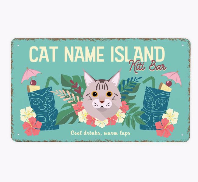 Island Kiti Bar: Personalised {breedCommonName} Metal Sign